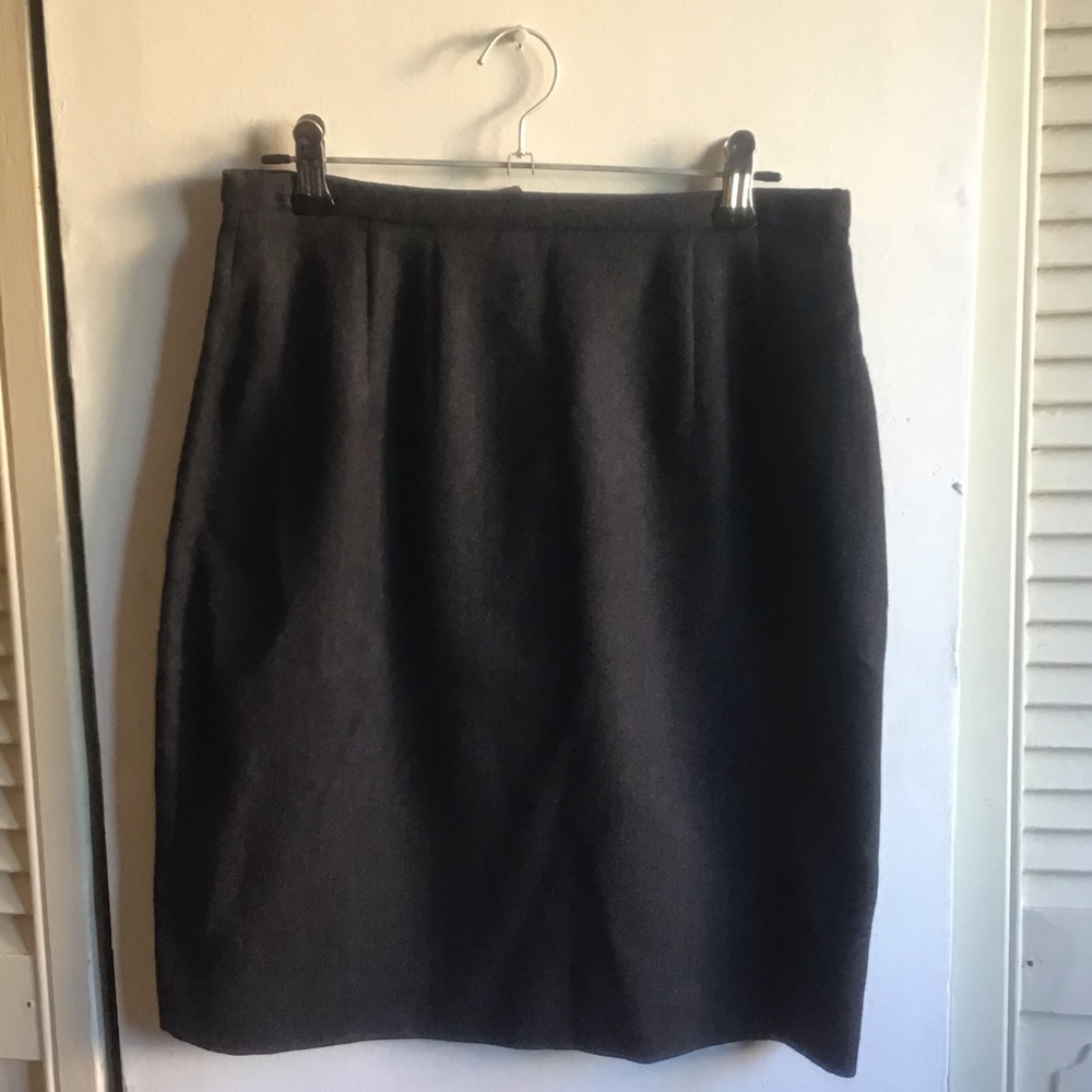Ann Klein II Wool Pencil Skirt Sz 6